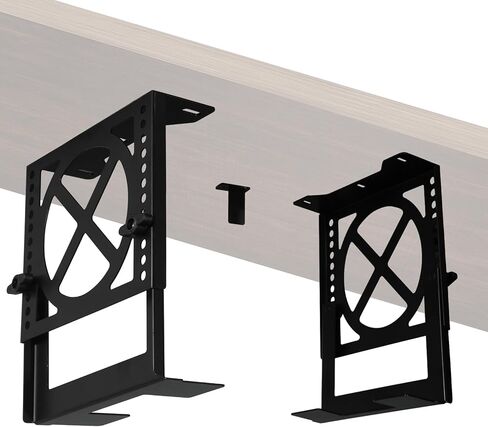 Adjustable Under Desk Mini PC Mount Bracket Holder for PCS or NAS,Heavy-Duty Adjustable Under Desk Mount for Desktop NAS 1/2/4(Network Attached Storage),CPU,Mini PC,UPS,SFF Desktop Tower,Xbox Series X in Kuwait