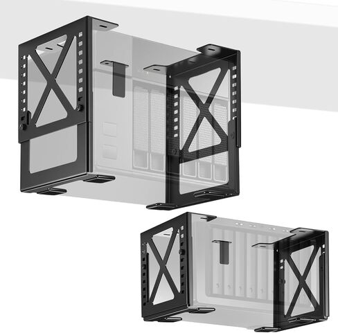 Adjustable Under Desk PC or NAS Mount Bracket Holder up to 22 Lbs Compatible with Desktop NAS CPU UPS Small Form Factor Tower in Kuwait