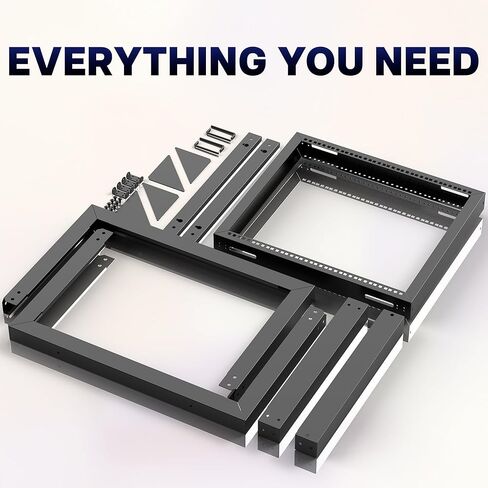 VIVO 12U Wall Mounted Open Frame Server Rack Cabinet for 19 inch IT Network Equipment and AV Devices, 180 Degree Swing Gate, 18.5 in Deep, Black, MOUNT-SC12U in Kuwait
