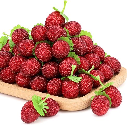 Gresorth 30pcs Artificial Raspberry Fake Fruit Decoration Home House Kitchen Cabinet Food Model in Saudi Arabia