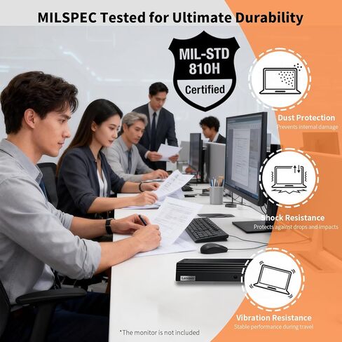 Lenovo ThinkCentre M75q Tiny Business Desktop, AMD Ryzen 5 Pro 5650GE, 16GB RAM, 512GB SSD, Support 2-Monitor 4K, HDMI, DP, Wi-Fi 6, Wired KB & Mouse, Windows 11 Pro, Bundle ADATA 64GB Flash Drive in Saudi Arabia