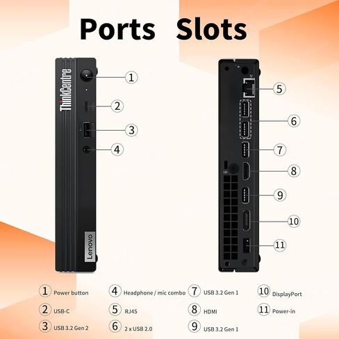 Lenovo ThinkCentre M75q Tiny Business Desktop, AMD Ryzen 5 Pro 5650GE, 16GB RAM, 512GB SSD, Support 2-Monitor 4K, HDMI, DP, Wi-Fi 6, Wired KB & Mouse, Windows 11 Pro, Bundle ADATA 64GB Flash Drive in Saudi Arabia