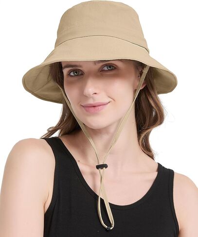 Waterproof Bucket Hat Rain Hat for Women Men, Shapeable Packable Sun Hat UPF50+ Safari Hats for Hiking Fishing in Kuwait