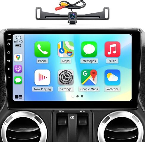 OHREX Car Radio for Jeep Wrangler JK 2007-2018 Compass Grand Cherokee Dodge Ram 1500 Upgrade Stereo with Wireless CarPlay Android Auto Backup Camera in Kuwait