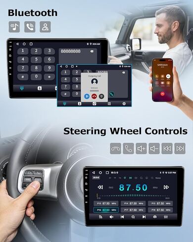 OHREX Car Radio for Jeep Wrangler JK 2007-2018 Compass Grand Cherokee Dodge Ram 1500 Upgrade Stereo with Wireless CarPlay Android Auto Backup Camera in Kuwait
