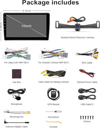 OHREX Car Radio for Jeep Wrangler JK 2007-2018 Compass Grand Cherokee Dodge Ram 1500 Upgrade Stereo with Wireless CarPlay Android Auto Backup Camera in Kuwait
