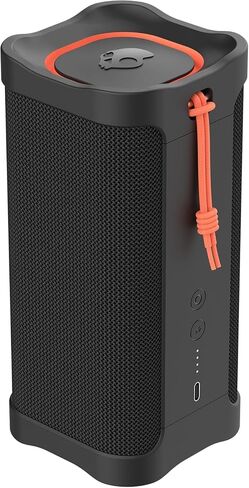 مكبر صوت بلوتوث لاسلكي سكل كاندي تيرين XL XT - مكبر صوت محمول مقاوم للماء IPX7، بطارية 18 ساعة، غلاف معصم من النايلون، ستيريو لاسلكي حقيقي (أسود) in Kuwait