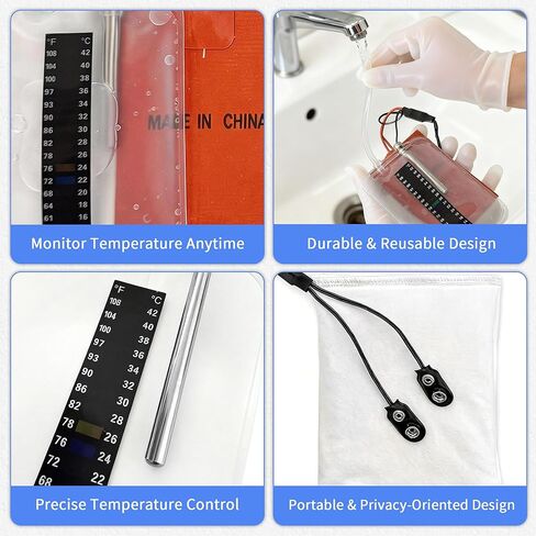 Electric Urine Warmer,Urine Test Complete Kit with Temperature Sensor for Real-Time Monitoring and Visual Strip,Maintains 37°C/98.6°F for Up to 4 Hours in Kuwait