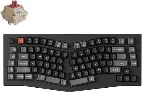 Keychron V10 Ultra 8K Wireless Mechanical Keyboard, 75% Alice Ergonomic Layout, 8000Hz 2.4GHz/Bluetooth 5.3/USB-C Wired, Hot-Swappable ZMK Custom Keyboard with Knob for Mac & Windows in Kuwait