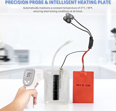 Electric Urine Warmer,Urine Test Complete Kit with Temperature Sensor for Real-Time Monitoring and Visual Strip,Maintains 37°C/98.6°F for Up to 4 Hours in Kuwait
