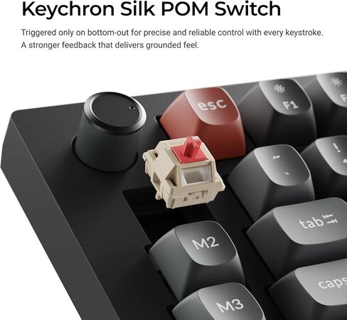 Keychron V10 Ultra 8K Wireless Mechanical Keyboard, 75% Alice Ergonomic Layout, 8000Hz 2.4GHz/Bluetooth 5.3/USB-C Wired, Hot-Swappable ZMK Custom Keyboard with Knob for Mac & Windows in Kuwait