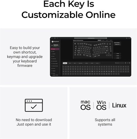 Keychron V10 Ultra 8K Wireless Mechanical Keyboard, 75% Alice Ergonomic Layout, 8000Hz 2.4GHz/Bluetooth 5.3/USB-C Wired, Hot-Swappable ZMK Custom Keyboard with Knob for Mac & Windows in Kuwait