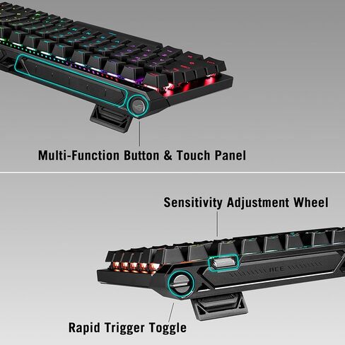 ASUS ROG Falchion Ace 75 HE Wired Analog/Hall Effect Gaming Keyboard– 75% TKL, USB, Hot Swappable HFX V2X Magnetic Switch, Rapid Trigger, 8KHz Polling, PBT Keycap, Carry Case, Web-based Config - Black in Kuwait