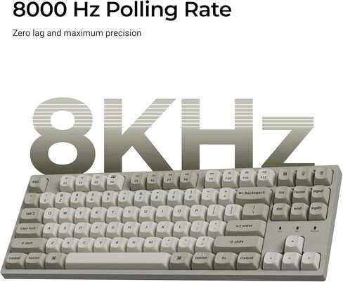 Keychron C1 Pro 8K QMK Wired Custom Mechanical Keyboard, TKL Layout Launcher Support with Hot-Swappable Super Brown Switch, PBT Keycaps Compatible for Mac Windows Linux in Kuwait