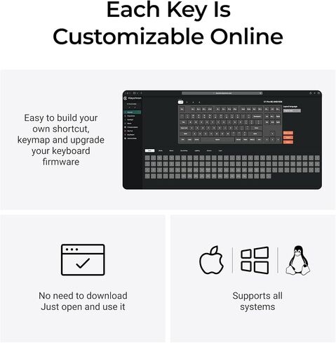 Keychron C1 Pro 8K QMK Wired Custom Mechanical Keyboard, TKL Layout Launcher Support with Hot-Swappable Super Brown Switch, PBT Keycaps Compatible for Mac Windows Linux in Kuwait