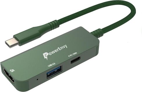 USB HUB، 3 في 1 USB C شحن PD 100W، محول HDMI 4K، USB A 3.0 منفذ 5 جيجابت في الثانية من الألومنيوم المحمول من النوع C لأجهزة MacBook Pro وMacBook Air وiPad Pro وXPS والمزيد in Kuwait