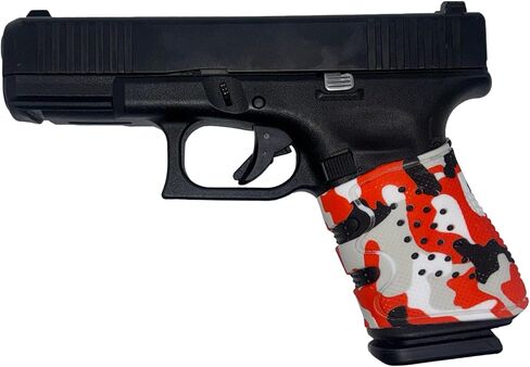 Red Camouflage Tactical Grip Sleeve for Glock 17 19 19x 20 21 22 23 25 31 32 34 35 37 38 41 43x 44 45 48 and V Models 17V 19V 19xV 20V 21V 23V in Kuwait