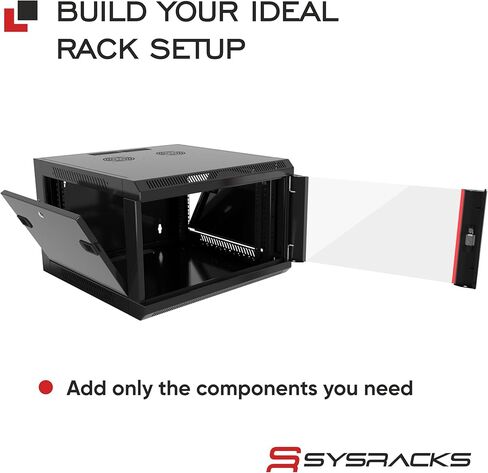 6U Wall Mount Home Lab Server Rack – 19" Locking Network Cabinet, 18" Deep Empty Rack Enclosure for Routers, NAS, Switches and Home Network Equipment in Kuwait