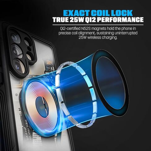 Encased for Samsung Galaxy S26 Ultra Phone Case with Belt Clip Holster - 360° Full-Body Protection with Built-in Screen Protector, Black in Kuwait