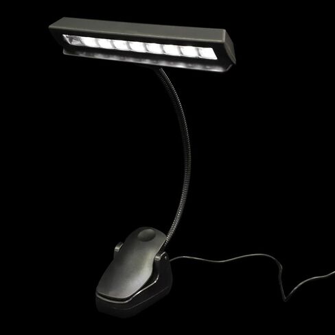 USB Music Stand Lamp, Adjustable LED Clip Light for Piano and Guitar, Foldable Bedside Reading Light Brightness Control, Portable Music Score Table Lamp for Musicians in Kuwait