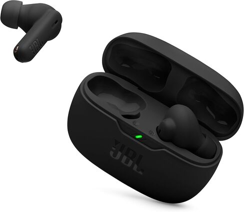 JBL Vibe Beam 2 - سماعات أذن لاسلكية حقيقية لإلغاء الضوضاء، صوت جهير نقي وتقنية محيطة ذكية باللون الأسود (متجددة) in Kuwait