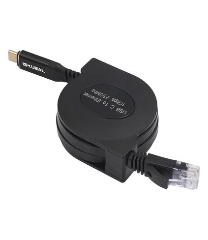 USB C إلى إيثرنت قابل للسحب بطول 6 أقدام، سلك من النوع C إلى RJ45، شبكة جيجابت LAN لأجهزة MacBook Pro، iPad Pro، الهاتف الذكي، الكمبيوتر المحمول، الكمبيوتر الشخصي، حزمة واحدة in Kuwait
