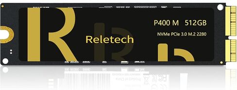 محرك أقراص الحالة الصلبة NVMe M.2 Gen 3x4 بسعة 512 جيجابايت، سرعة قراءة تصل إلى 2200 ميجابايت/ثانية وكتابة 1650 ميجابايت/ثانية لجهاز MacBook Air (منتصف 2013-2017) MacBook Pro (Retina، أواخر 2013 - منتصف 2015 (P400M، 512 جيجابايت) in Kuwait
