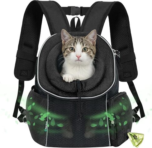 PetAmi Dog Carrier Backpack, Hands Free Front Pet Carrier, 10 lbs, Gray in Kuwait
