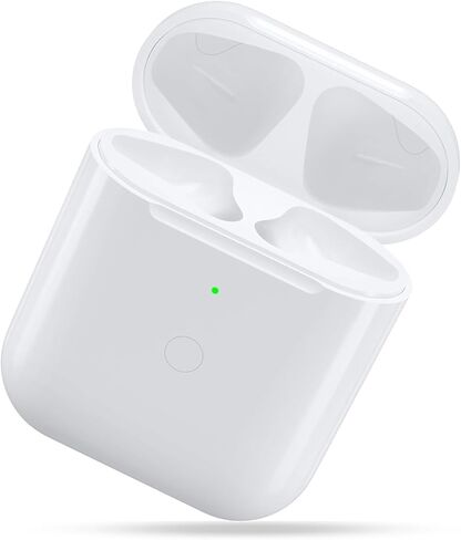 حافظة شحن بديلة لأجهزة AirPods الجيل الأول/ الثاني، حافظة شاحن لاسلكي لأجهزة Air Pod 1/2 Gen مع زر مزامنة بلوتوث، بدون سماعات أذن (منفذ على شكل حرف L) in Kuwait