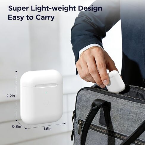 حافظة شحن بديلة لأجهزة AirPods الجيل الأول/ الثاني، حافظة شاحن لاسلكي لأجهزة Air Pod 1/2 Gen مع زر مزامنة بلوتوث، بدون سماعات أذن (منفذ على شكل حرف L) in Kuwait