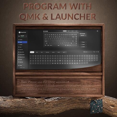 Keychron K2 HE Rapid Trigger Wireless (2.4 جيجا هرتز وبلوتوث) لوحة مفاتيح QMK مخصصة مع تأثير القاعة Gateron مفتاح مغناطيسي مزدوج السكة RGB متوافق مع نظام التشغيل Mac Windows Linux (جميع الخشب) in Kuwait