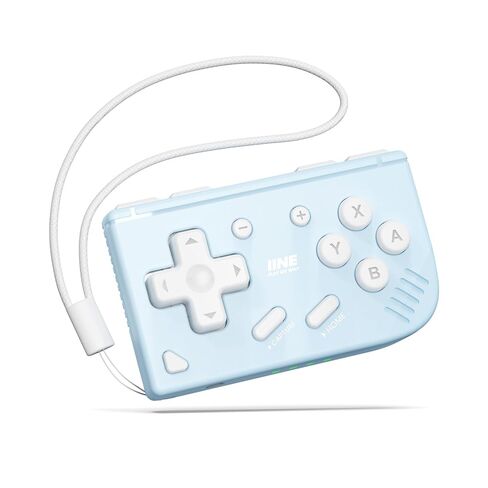 IINE Mini Retro Game Controller, Pocket-Size Wireless Mini Game Controller with Keychain Design, Portable Travel Controller for Mobile & PC Gaming (Baby Blue) in Saudi Arabia