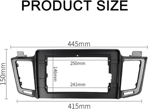 10.1 Inch Radio Fascia Compatible with TOYOTA RAV4 2013-2018 Left Hand Drive Stereo Panel Audio Android Player Frame Dash Mount Kit Bezel in Kuwait