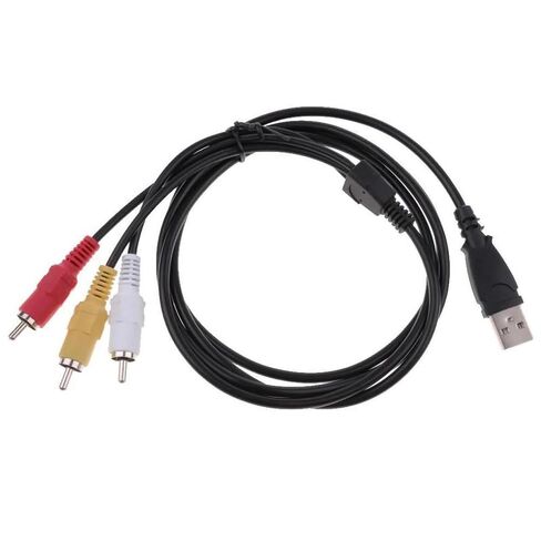 كابل صوت USB إلى RCA، محول كابل صوت ستيريو USB 2.0 ذكر إلى 2 RCA ذكر، محول USB مضفر من النايلون إلى RCA للكمبيوتر الشخصي والكمبيوتر المحمول ومشغل DVD ومكبر الصوت ومضخم الطاقة 1.5 متر in Kuwait