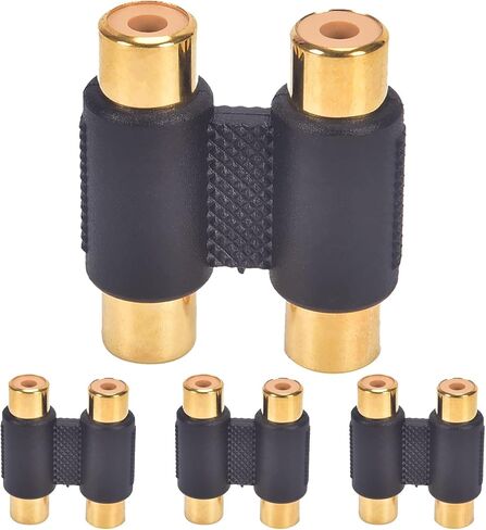 وصلة RCA، 4 قطع RCA أنثى إلى أنثى وصلة كابل الصوت والفيديو لمكبر الصوت، ومضخم الصوت، والخلاط in Kuwait