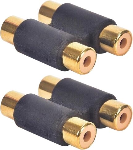 وصلة RCA، 4 قطع RCA أنثى إلى أنثى وصلة كابل الصوت والفيديو لمكبر الصوت، ومضخم الصوت، والخلاط in Kuwait