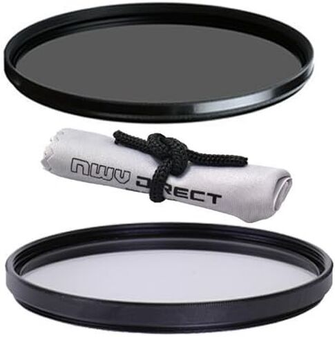 Vivitar High Grade 105mm UV (Skylight 1A) Filter, High Grade 105mm Circular Polarizing Filter, & Nwv Direct Microfiber Cleaning Cloth. in Kuwait