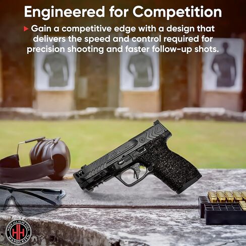 Handleitgrips Gun Grip Tape Wrap Compatible with Smith & Wesson M&P Compact 2.0 Carry Comp Edge Series, Black Textured Rubber Pistol Grip Tape with Inserts, Gun Grip Wrap, Veteran Owned, Made in USA in Kuwait