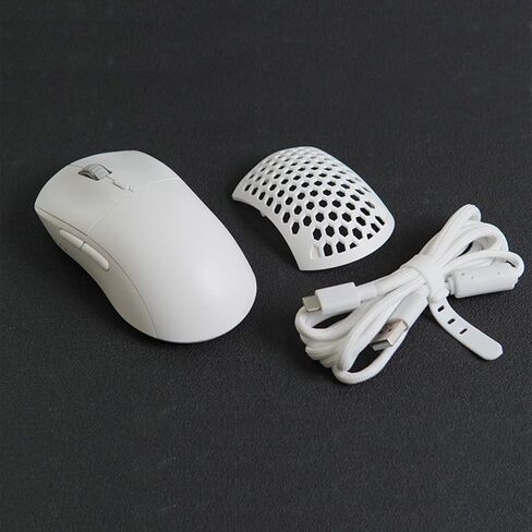 ماوس ألعاب NACODEX 62G لاسلكي/سلكي مع غطاء خفيف الوزن على شكل قرص العسل - 6 أزرار قابلة للبرمجة - مستشعر بصري Pixart 3395 26000 DPI in Kuwait