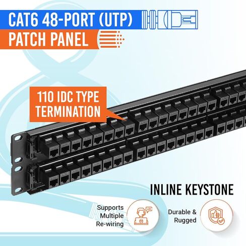 | لوحة التصحيح CAT6 | مضمنة | 48 ميناء in Kuwait