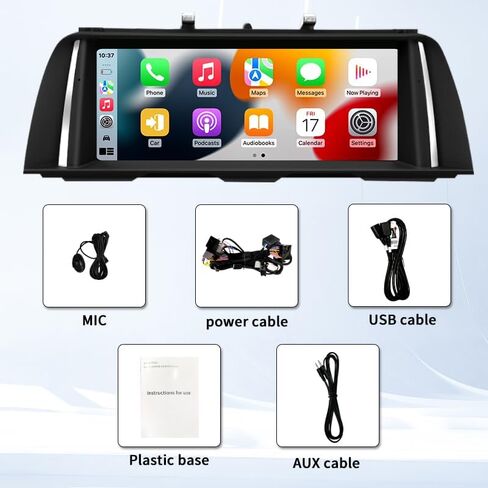 شاشة Linux مقاس 10.25 بوصة لنظام BMW 2012-2017 Year 5 Series F10 F11 NBT، CarPlay اللاسلكي Android Auto Upgrade Factory راديو السيارة الأصلي مضخم صوت استريو يحتفظ باستبدال وحدة الرأس in Kuwait