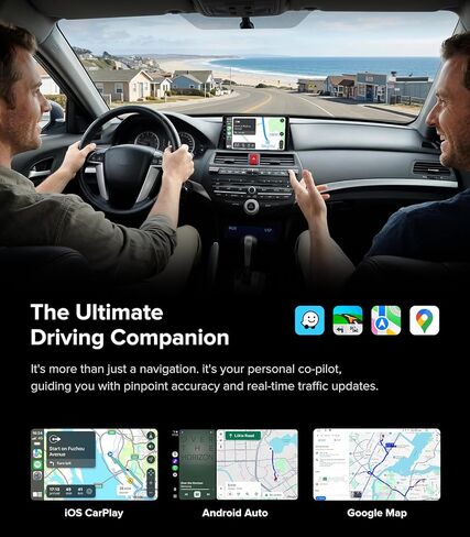 QLED Linux Car Stereo for Honda Accord 2008-2013 (8th Gen) - Fast Boot Wireless CarPlay & Android Auto Radio, AHD 1080P Backup Camera, Bluetooth, SWC, AM/FM, Dash Kit Replacement in Kuwait
