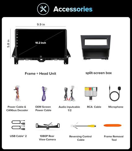 QLED Linux Car Stereo for Honda Accord 2008-2013 (8th Gen) - Fast Boot Wireless CarPlay & Android Auto Radio, AHD 1080P Backup Camera, Bluetooth, SWC, AM/FM, Dash Kit Replacement in Kuwait