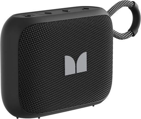مكبر صوت محمول Monster S520، مكبرات صوت مقاومة للماء IPX7 بلوتوث لاسلكية، مكبر صوت صغير بلوتوث 6.0، عمر بطارية 12 ساعة، زوج TWS للاستخدام في الهواء الطلق/الشاطئ/المنزل/السفر، أسود in Kuwait