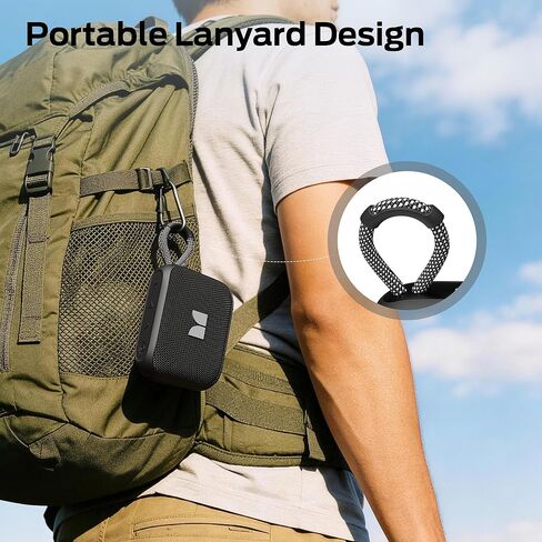 مكبر صوت محمول Monster S520، مكبرات صوت مقاومة للماء IPX7 بلوتوث لاسلكية، مكبر صوت صغير بلوتوث 6.0، عمر بطارية 12 ساعة، زوج TWS للاستخدام في الهواء الطلق/الشاطئ/المنزل/السفر، أسود in Kuwait
