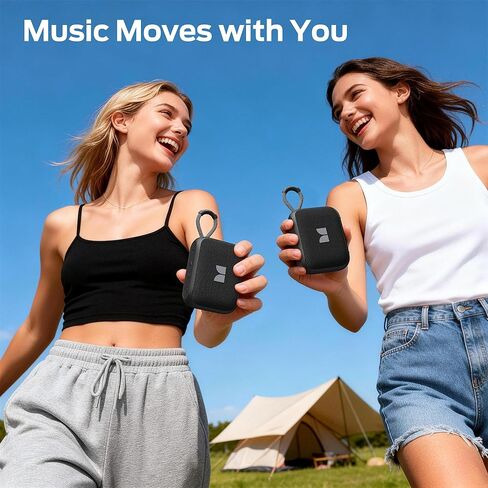 مكبر صوت محمول Monster S520، مكبرات صوت مقاومة للماء IPX7 بلوتوث لاسلكية، مكبر صوت صغير بلوتوث 6.0، عمر بطارية 12 ساعة، زوج TWS للاستخدام في الهواء الطلق/الشاطئ/المنزل/السفر، أسود in Kuwait