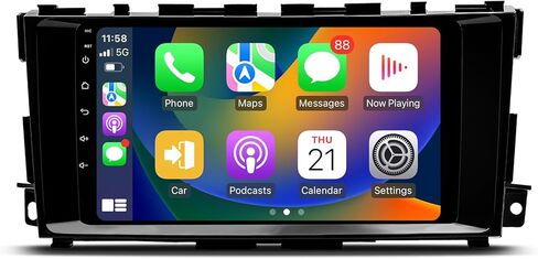 ستيريو سيارة Apple Carplay 9 بوصة لاسلكي 6 جيجابايت 128 جيجابايت لسيارة Nissan Altima Teana 2013-2018 شاشة تعمل باللمس راديو Android 13.0 وحدة رئيسية Android Auto GPS 5 جيجا هرتز WiFi FM/AM SWC 1280 x 720 in Kuwait