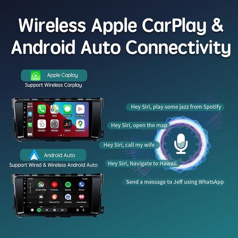 ستيريو سيارة Apple Carplay 9 بوصة لاسلكي 6 جيجابايت 128 جيجابايت لسيارة Nissan Altima Teana 2013-2018 شاشة تعمل باللمس راديو Android 13.0 وحدة رئيسية Android Auto GPS 5 جيجا هرتز WiFi FM/AM SWC 1280 x 720 in Kuwait