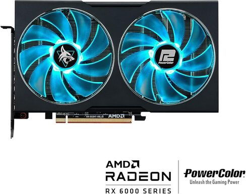 بطاقة رسومات الألعاب PowerColor Hellhound AMD Radeon RX 6600 XT مع ذاكرة GDDR6 سعة 8 جيجابايت، مدعومة بـ AMD RDNA 2، HDMI 2.1 in Kuwait