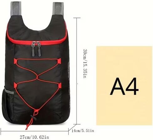 1PC Multi Functional Outdoor Folding Backpack, Lightweight Hiking and CyclingBackpack, Nylon Waterproof Fabric, Grey in Saudi Arabia